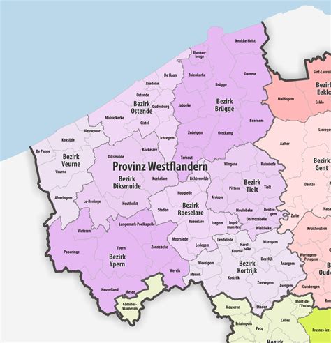 carte belgique flandre occidentale